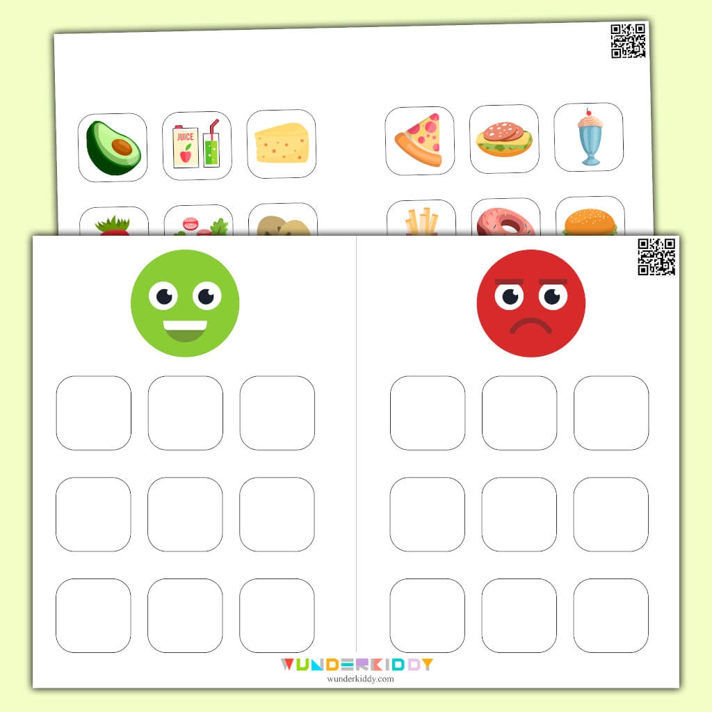 Arbeitsblatt Gesunde Und Ungesunde Ern hrung F r Vorschulkinder