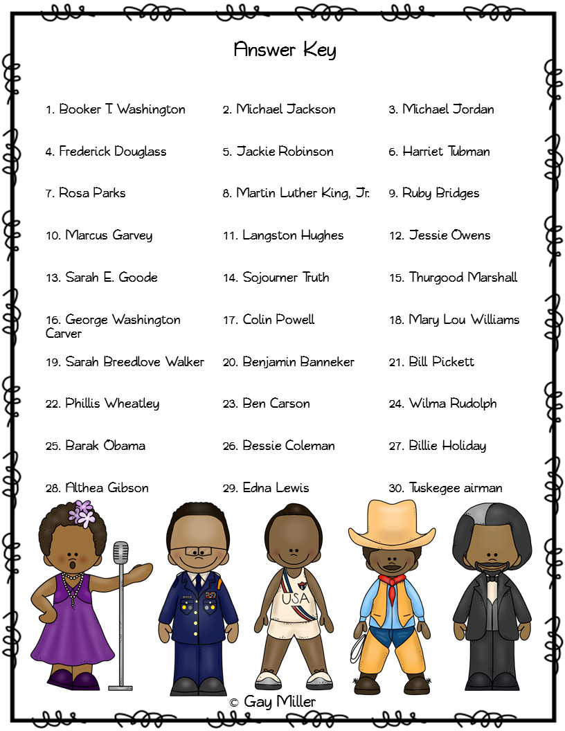 Free Printable Black History Month Worksheets For Kindergarten