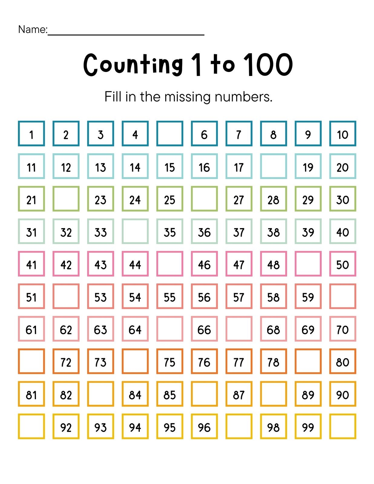 Free 1st Grade Math Worksheet Templates To Customize Canva