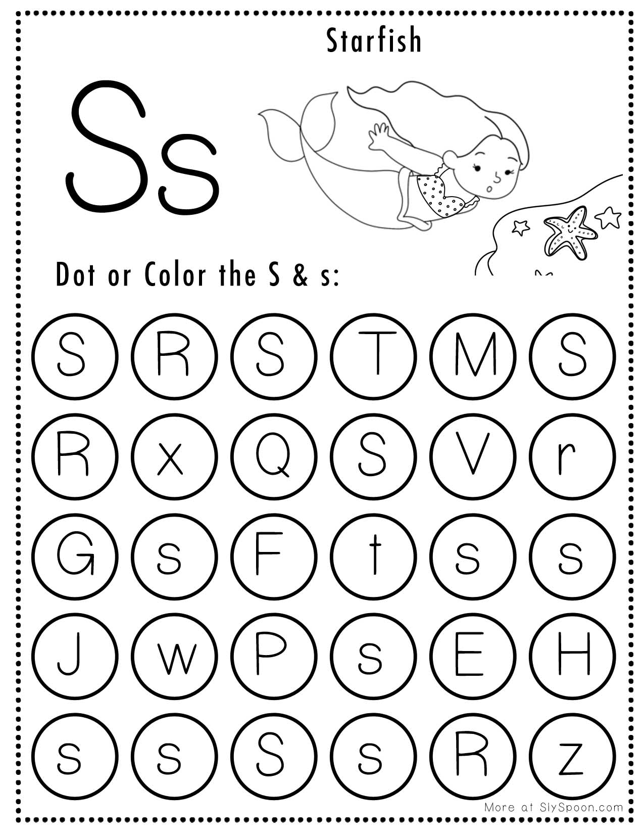 Printable Letter S Worksheets