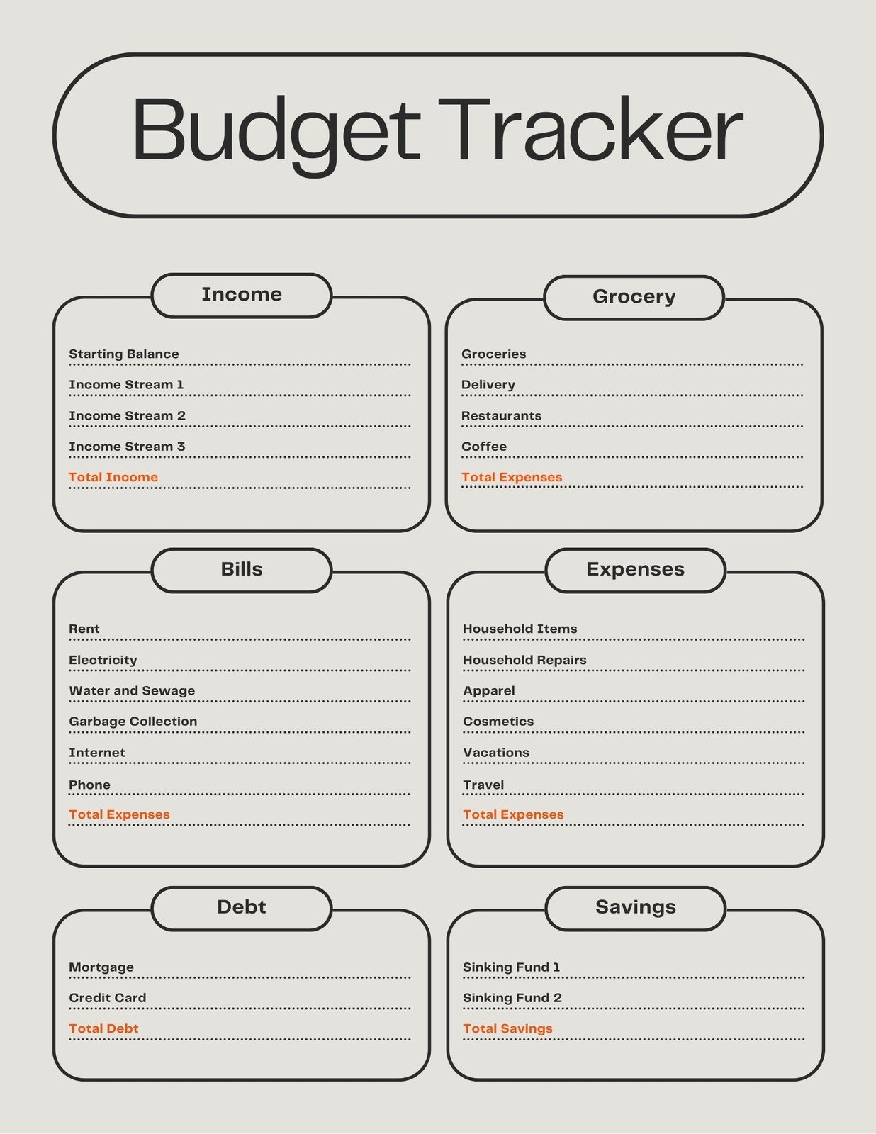 Free And Customizable Budget Templates Free And Customizable Budget Templates