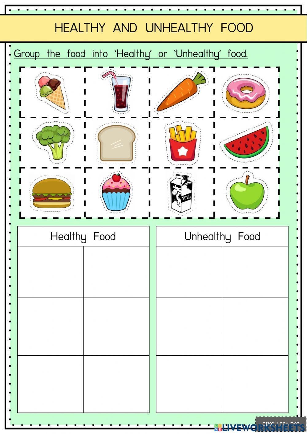 Free Healthy Foods Worksheet Download Free Healthy Foods Worksheet Png Images Free Worksheets On Clipart Library