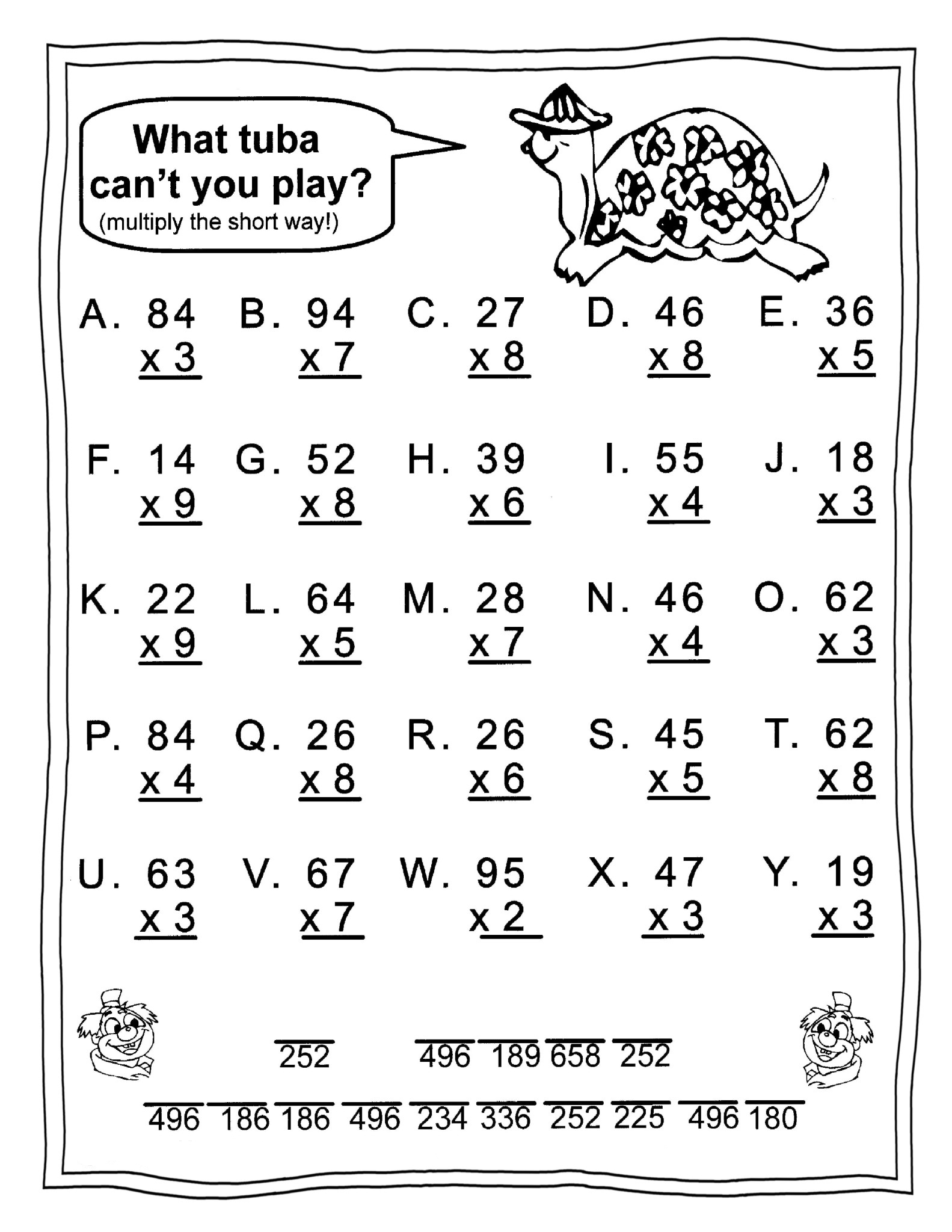 Printable Math Worksheets 3rd Grade