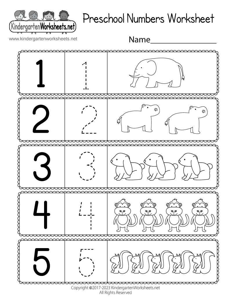 Free Printable Prek Worksheets