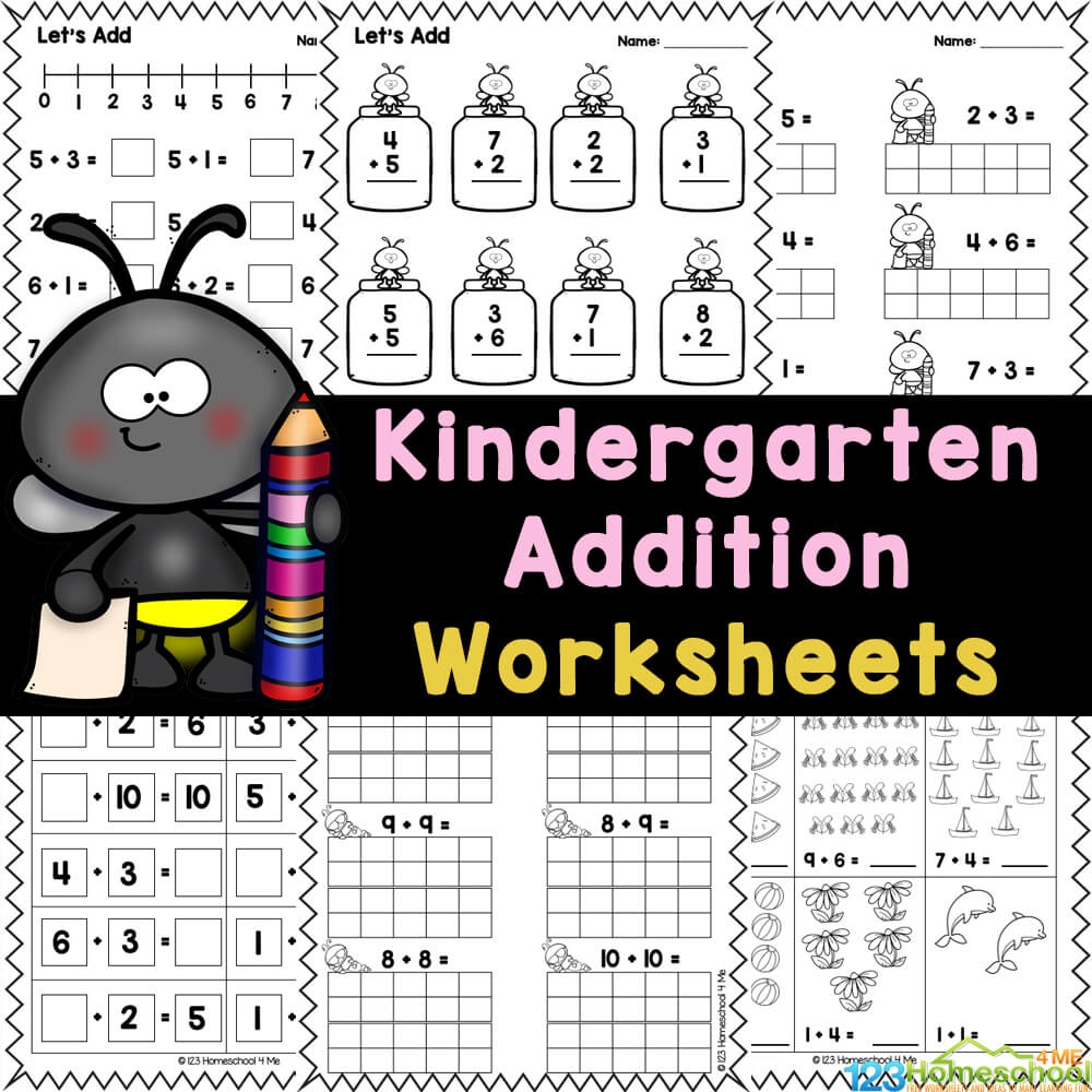 Kindergarten Math Addition Worksheets Within 20 Download Free Printable Pdf