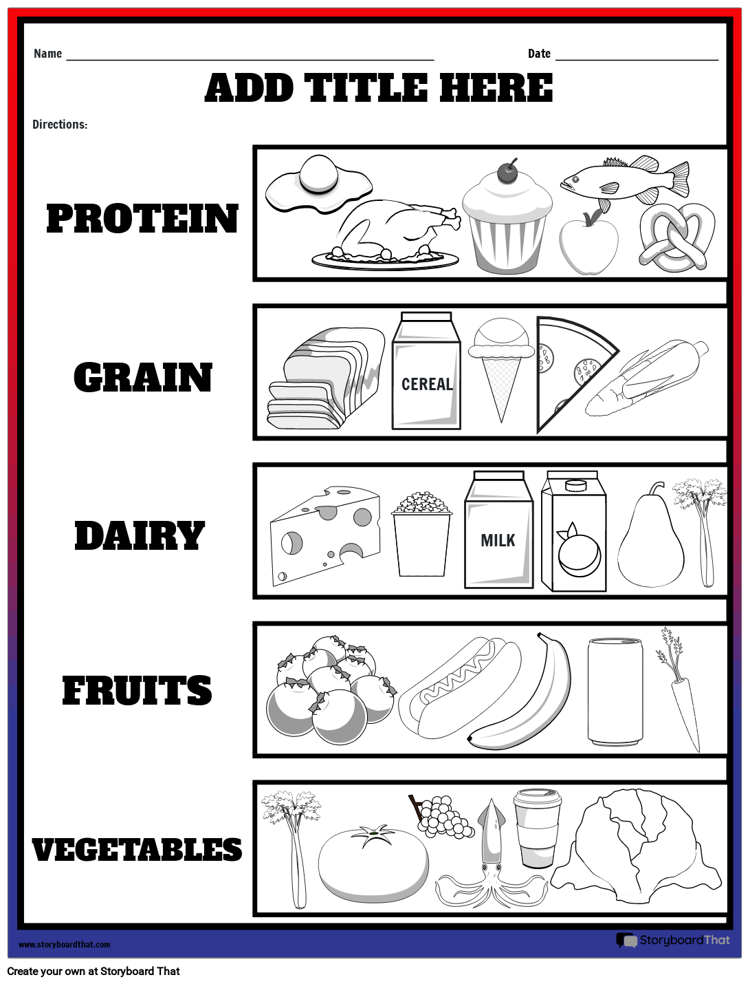 High School Free Printable Nutrition Worksheets