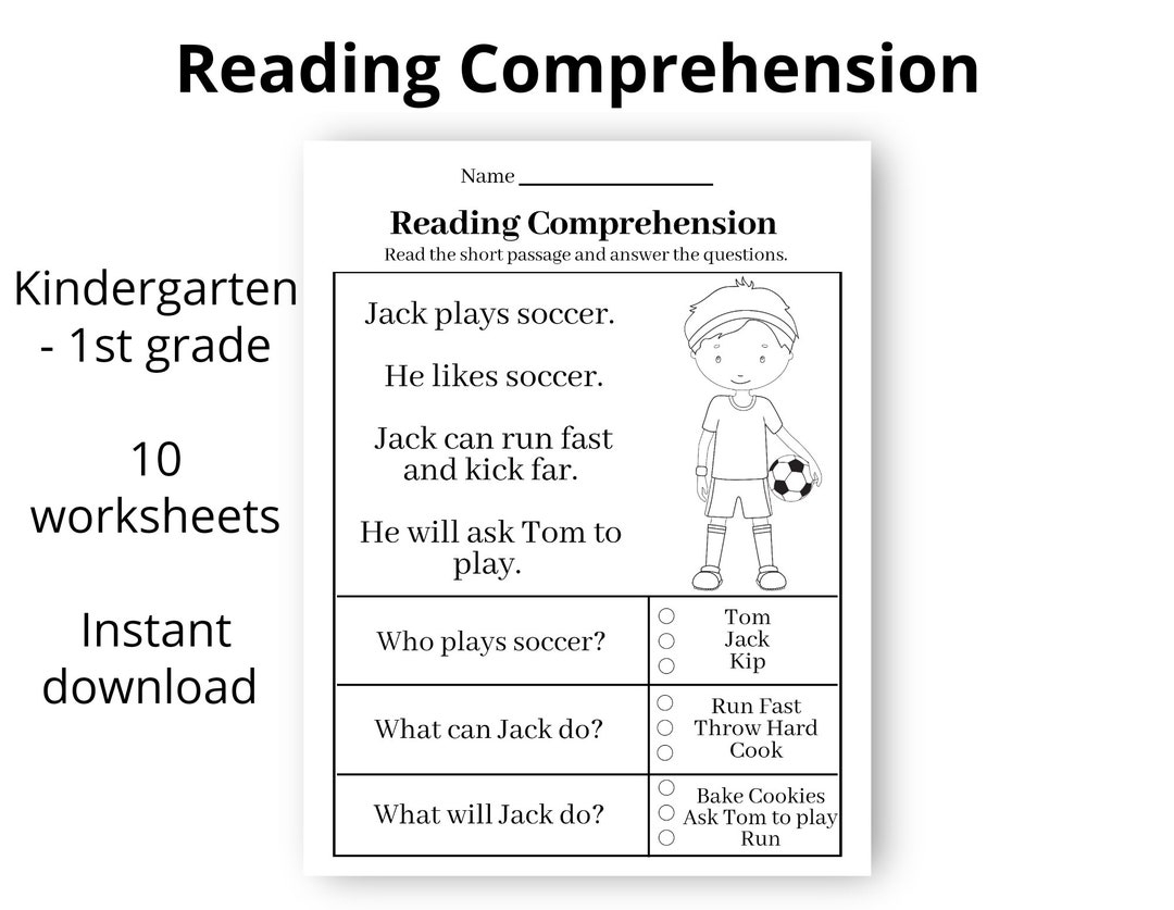 Kindergarten Reading Printable Worksheets