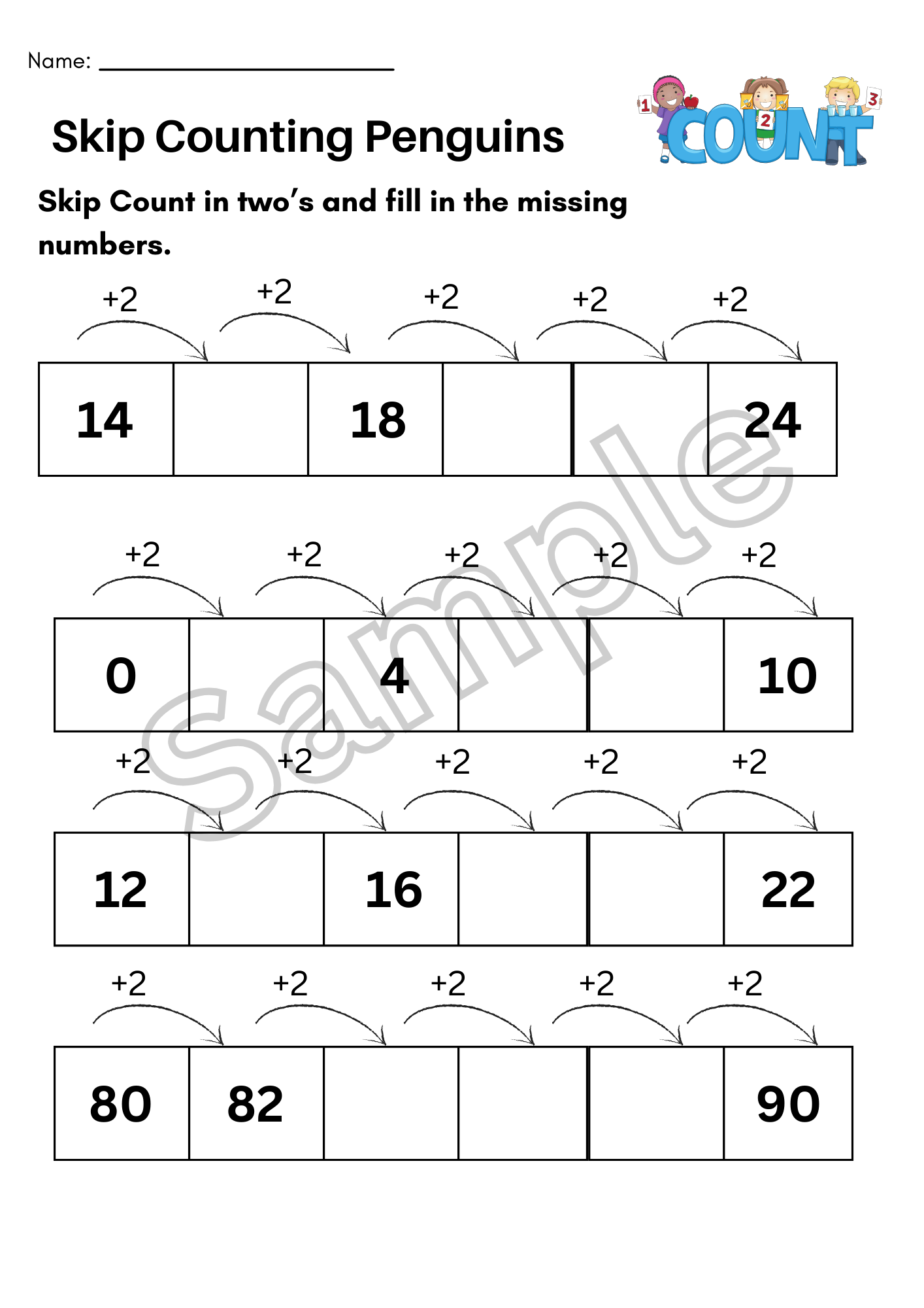 Free Printable Skip Counting Worksheets