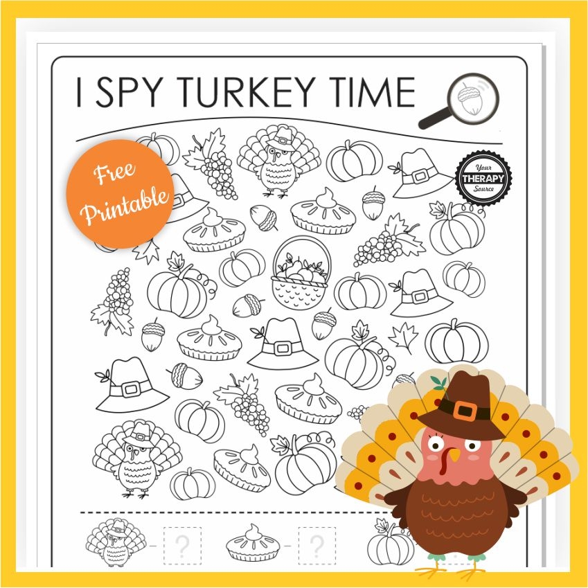 Free Thanksgiving Printable Worksheets