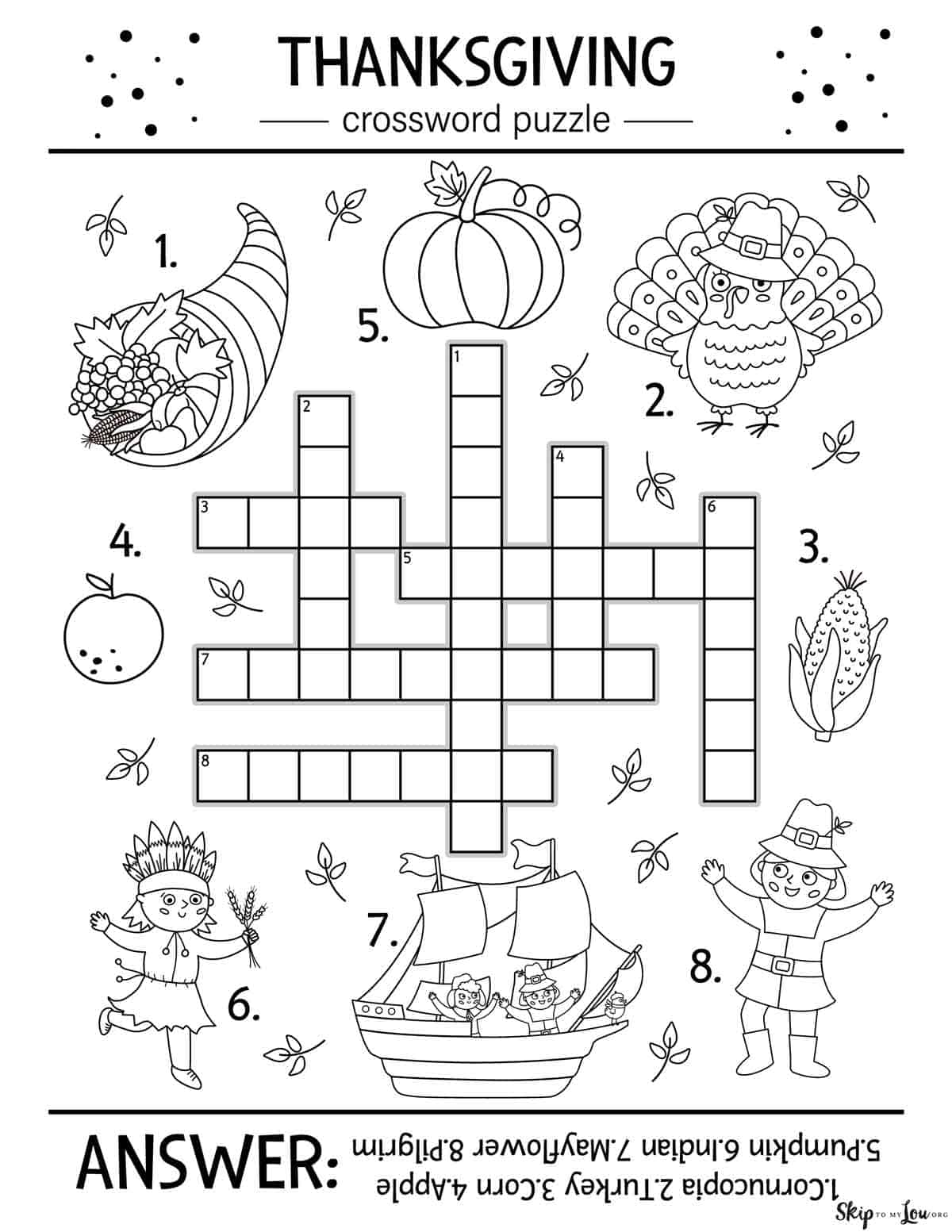 Thanksgiving Worksheets Skip To My Lou