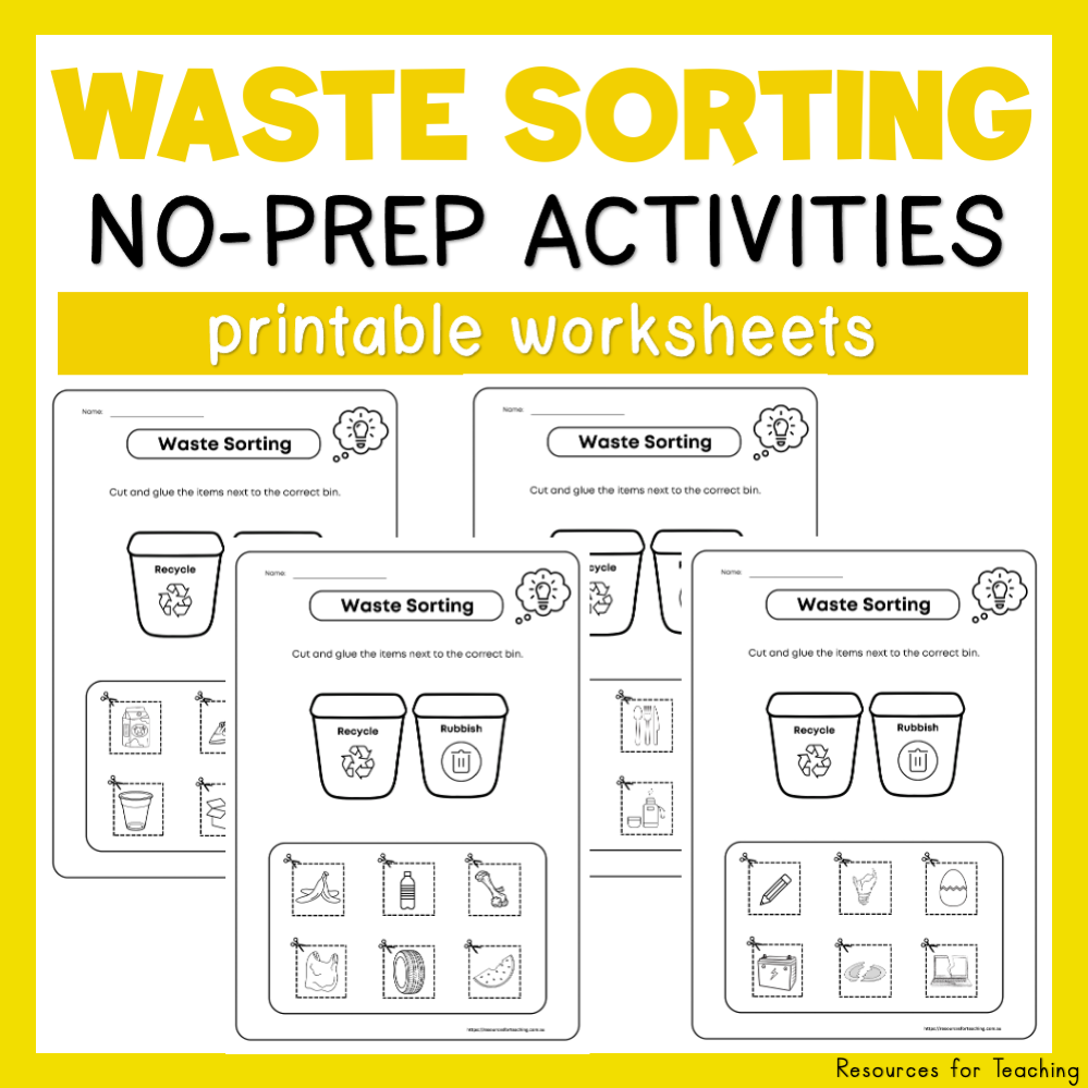 Printable Recycling Sorting Activity Worksheet
