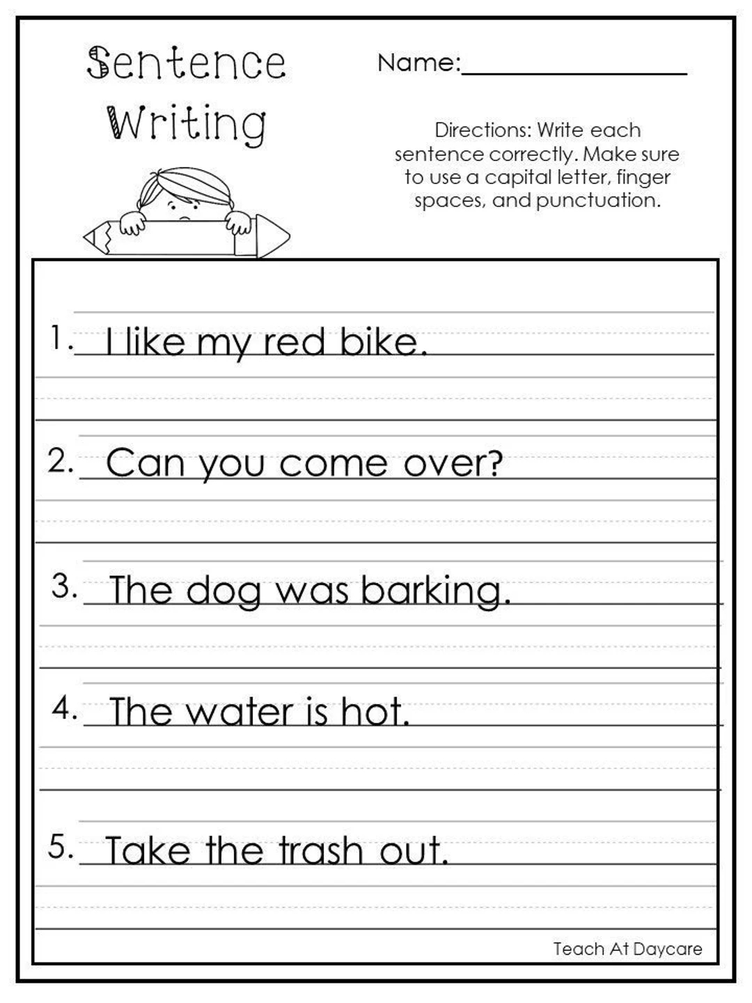 Free Printable 3rd Grade Writing Worksheets
