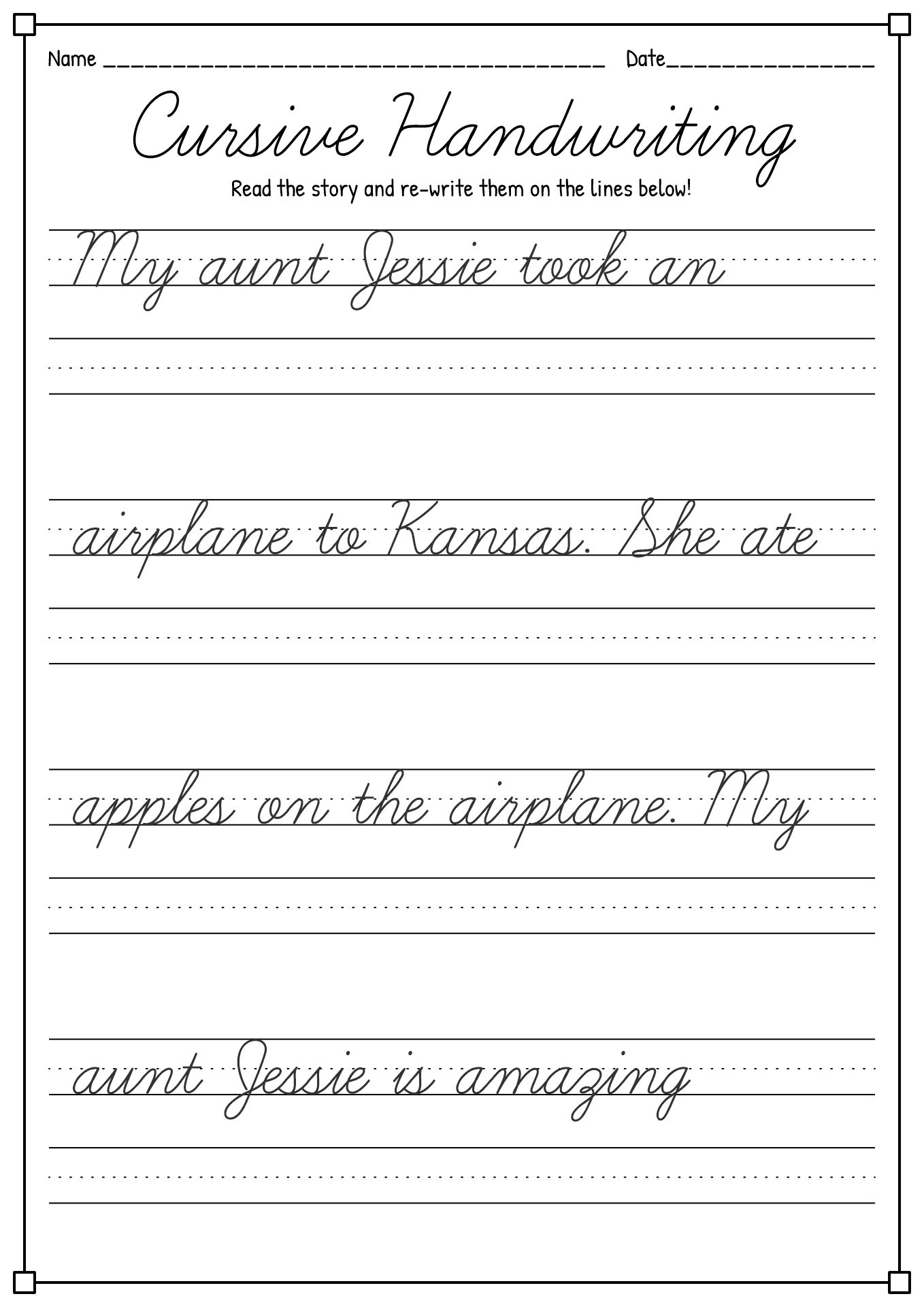 12 Cursive Writing Worksheets With Arrows Free PDF At Worksheeto