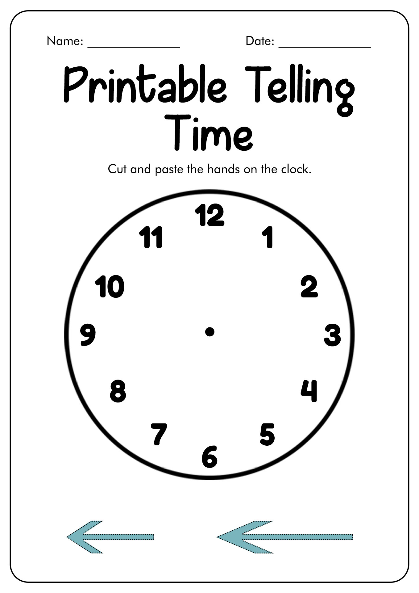 13 Clock Cut Out Worksheet Free PDF At Worksheeto
