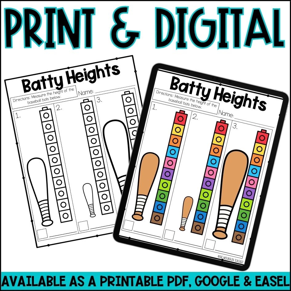 1st Grade Math Worksheets And Activities Year Long Print And Digital Bundle The Mountain Teacher