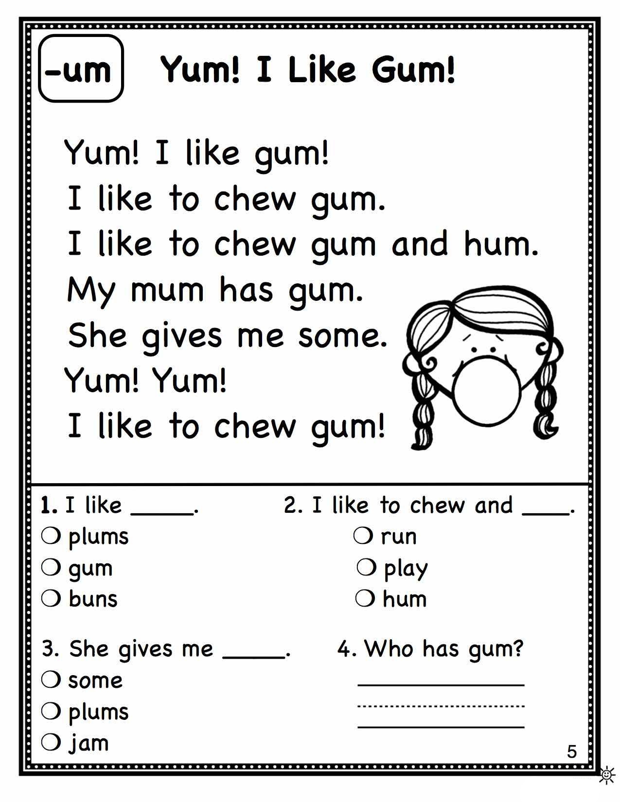 Free Printable First Grade Worksheets