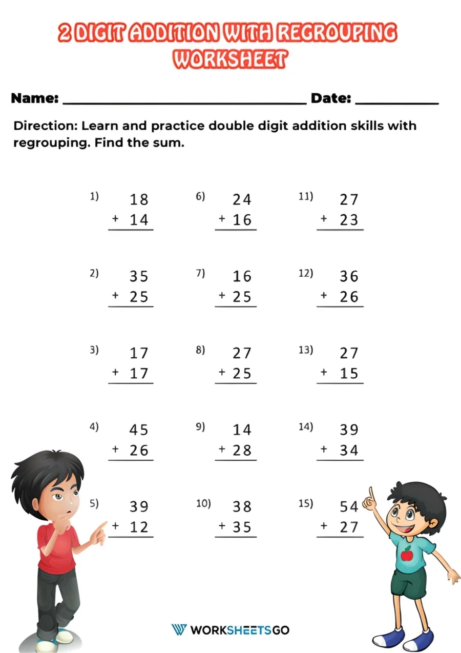 Addition Printable Worksheets