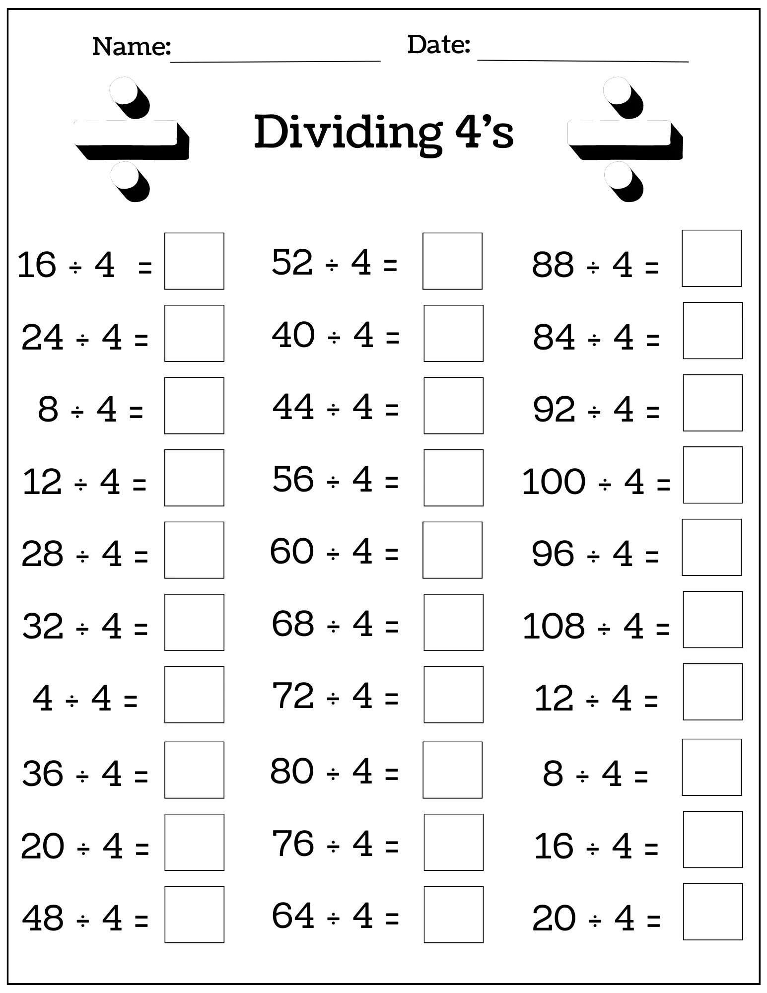 24 Printable Multiplication And Division Worksheets 1 12 Fill In The Blanks With Answer Pages Maths Drills Etsy