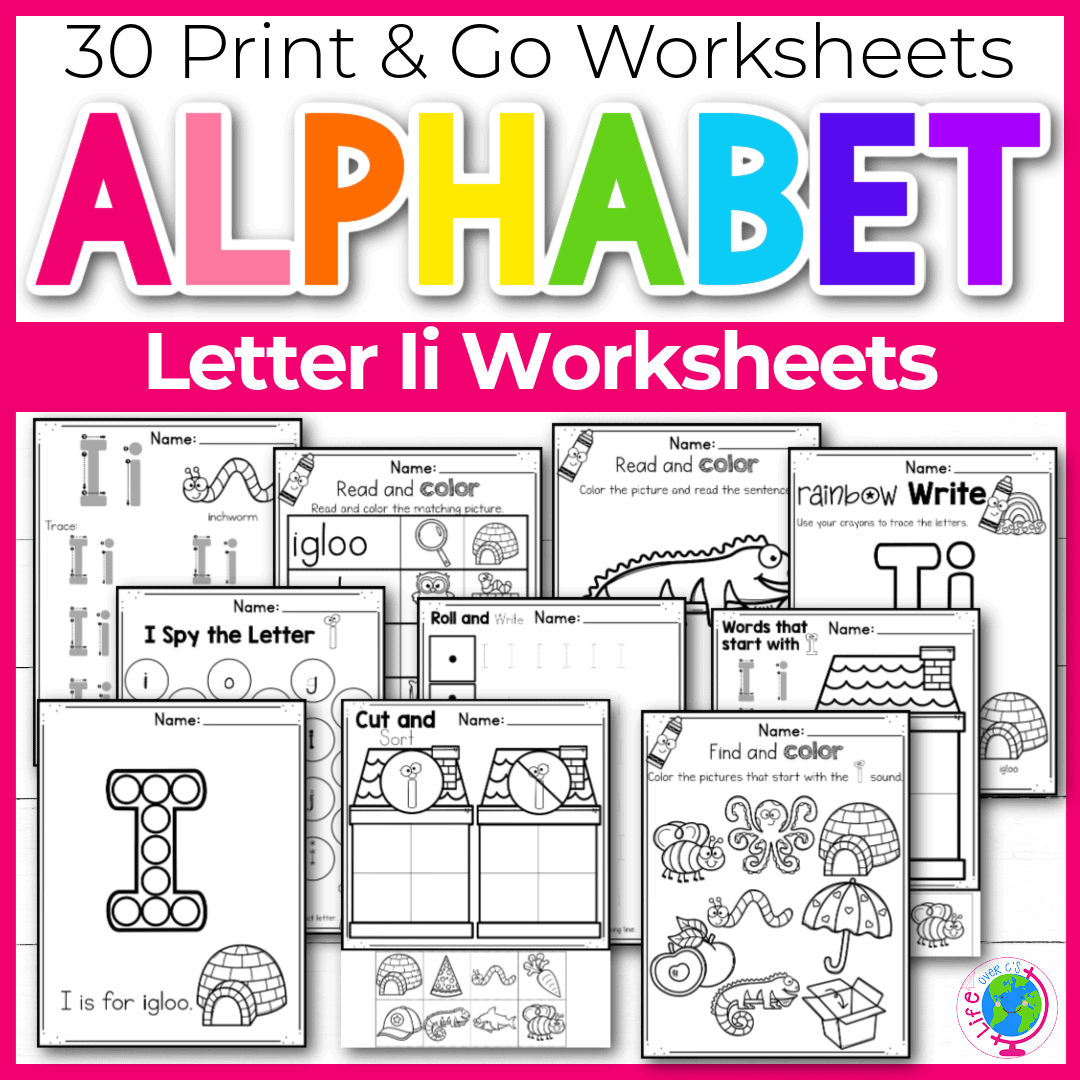 Printable Letter I Worksheets