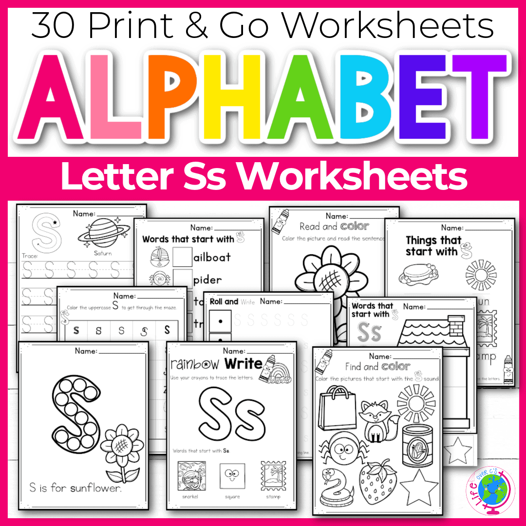 30 Free Printable Letter S Alphabet Worksheets For Kids 30 Free Printable Letter S Alphabet Worksheets For Kids