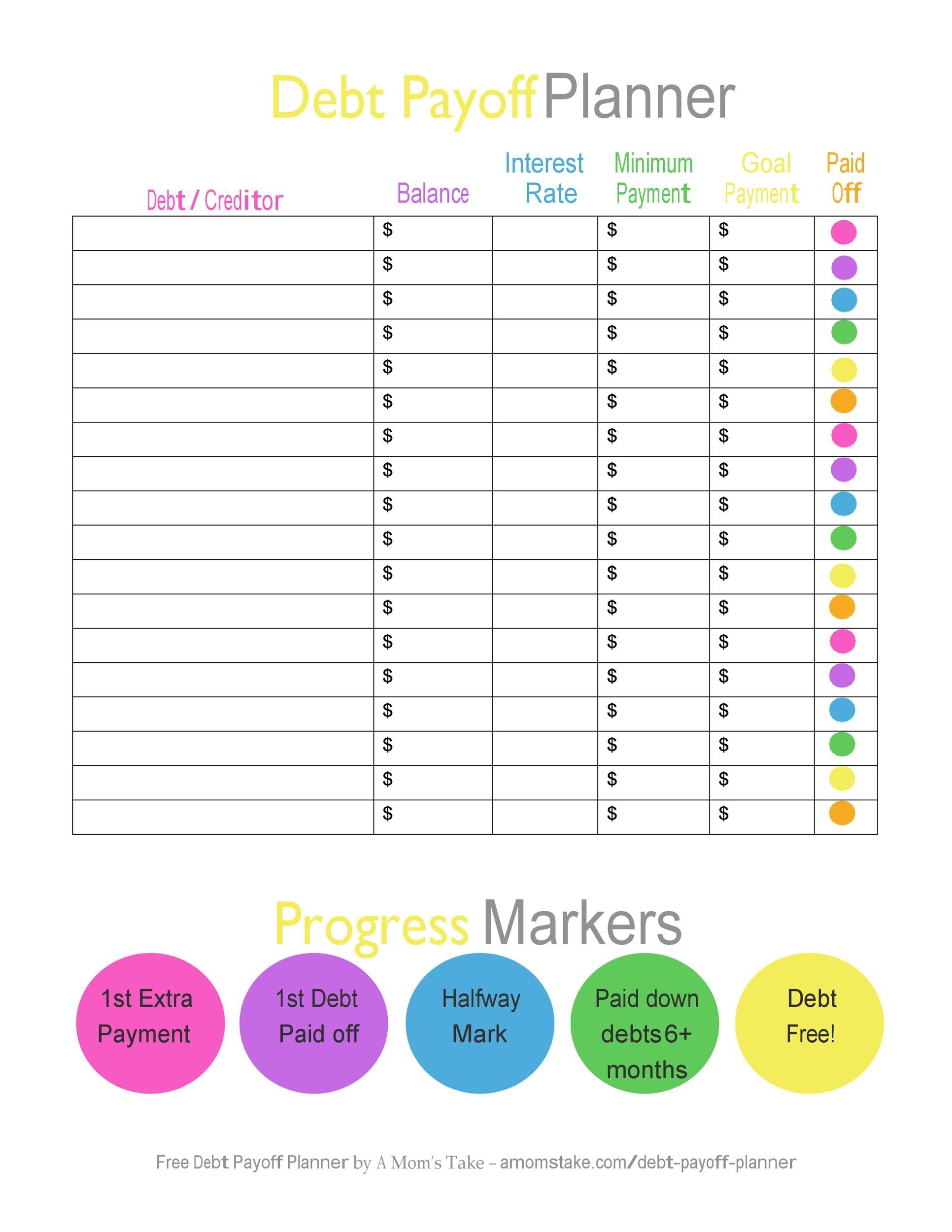 38 Debt Snowball Spreadsheets Forms Calculators 
