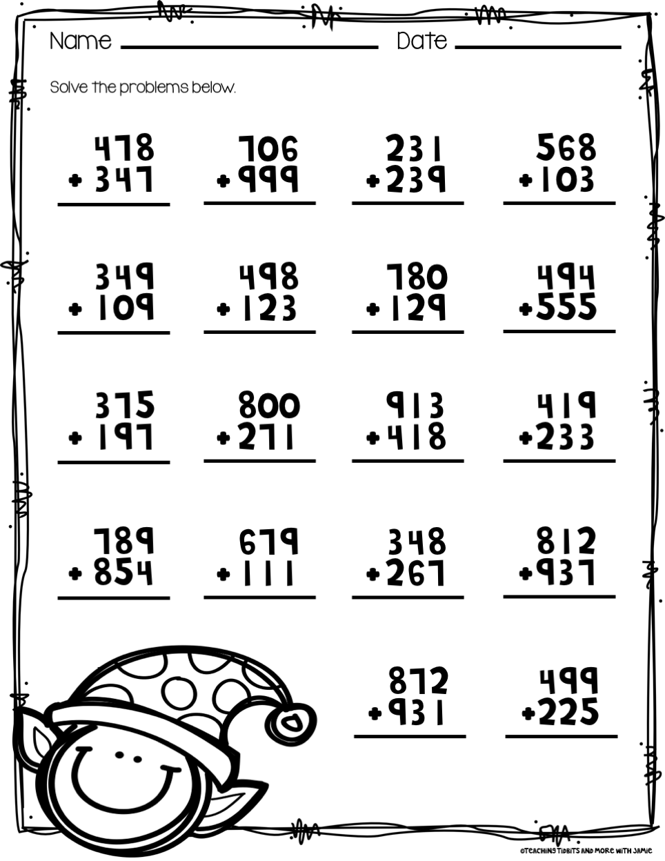 3rd Grade Math Worksheets TutorOcean Worksheets Library Worksheets Library
