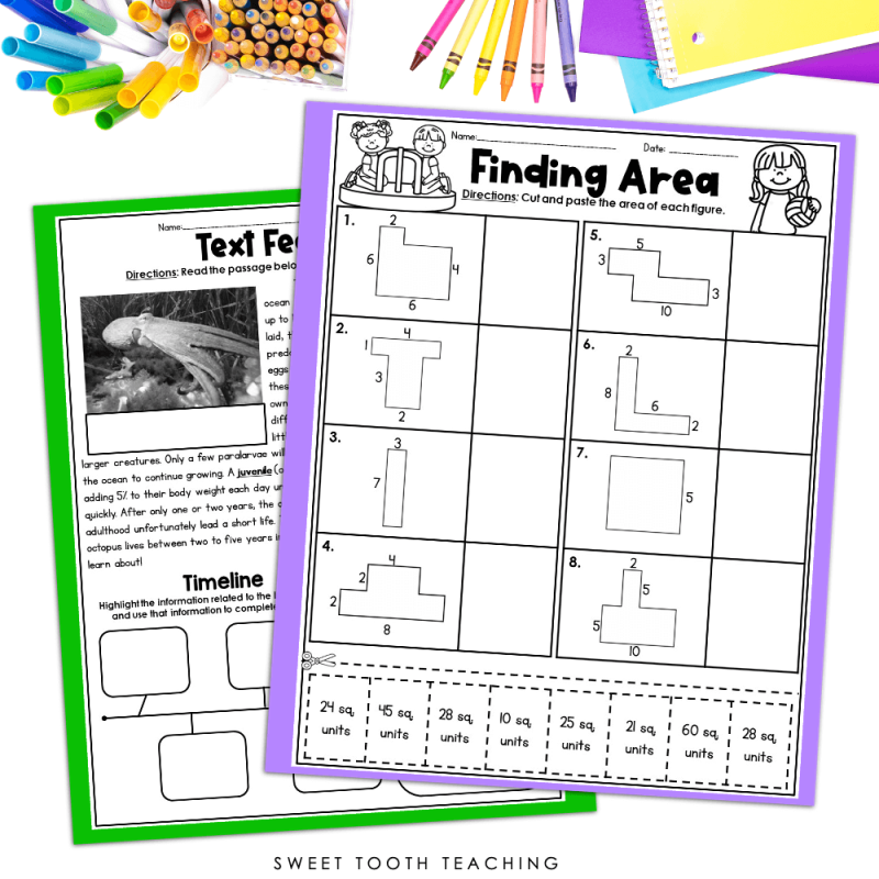 3rd Grade Spring Math ELA Review Worksheets Print Go 