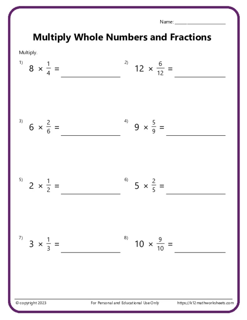 Printable Math Worksheets 4th Grade