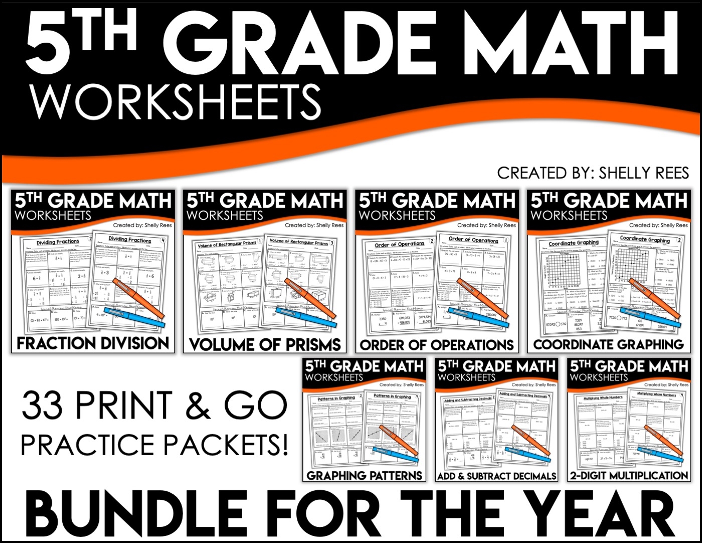5th Grade Math Worksheets For The Year Appletastic Learning