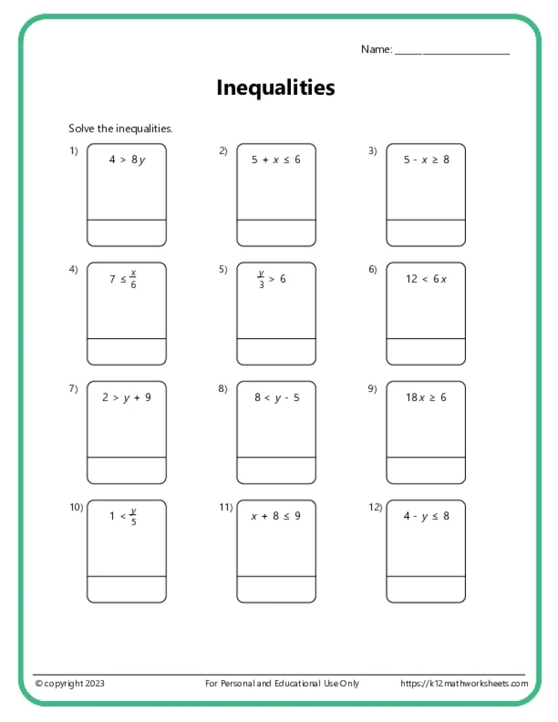 6th Grade Printable Worksheets 6th Grade Printable Worksheets