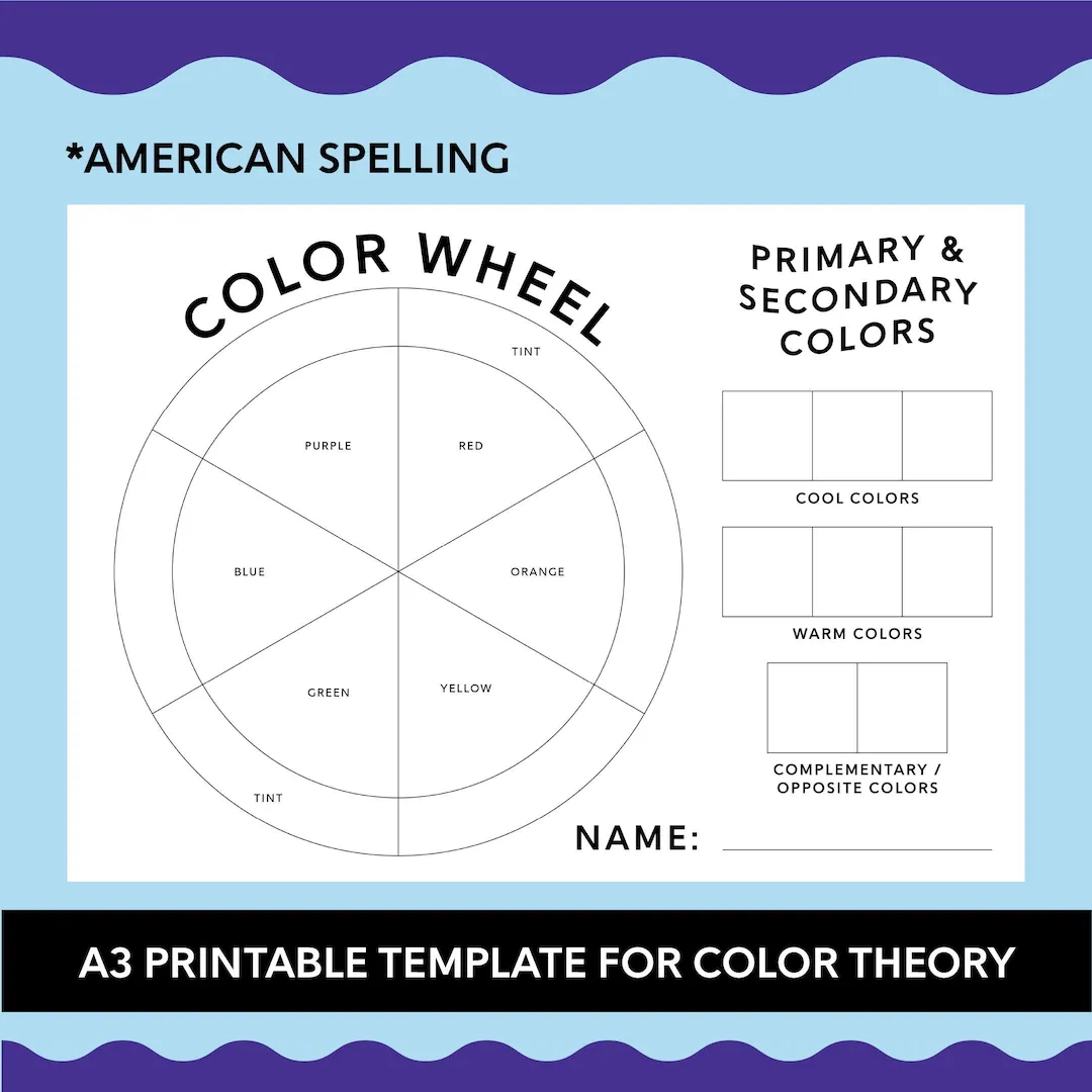 A3 Printable Colour Wheel Template american Basic Primary Secondary Colours Fun Student Lesson Activity Worksheet Painting Class Etsy A3 Printable Colour Wheel Template american Basic Primary Secondary Colours Fun Student Lesson Activity Worksheet Painting Class Etsy