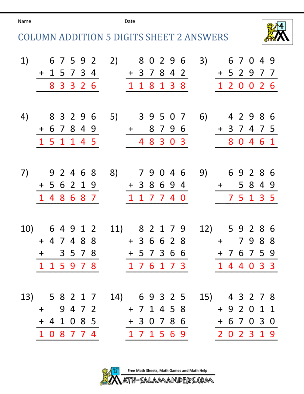 Addition Regrouping Worksheet 4th Grade
