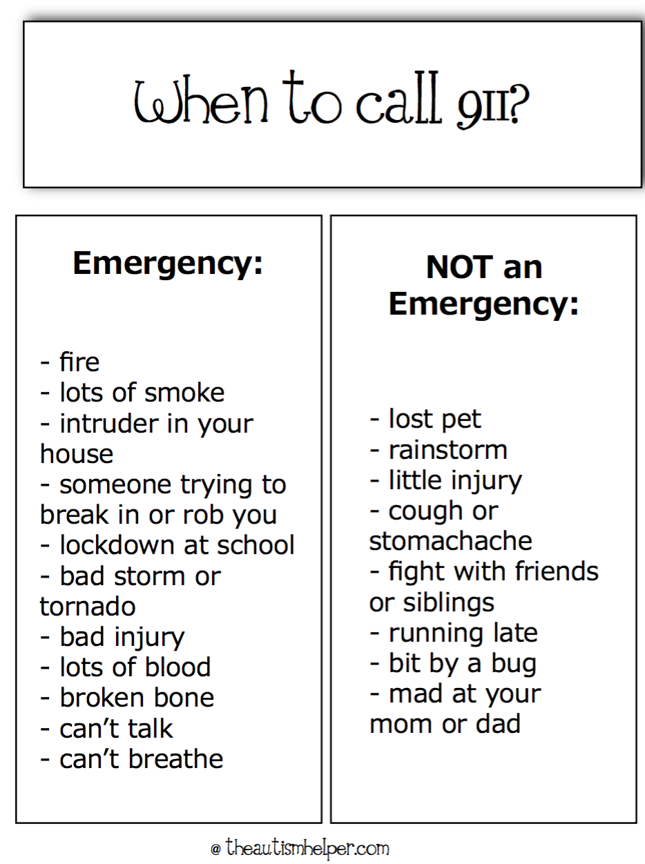 All About Emergencies The Autism Helper All About Emergencies The Autism Helper