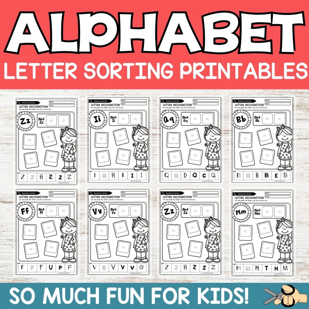Alphabet Letter Recognition Worksheets Homeschool Preschool Shop