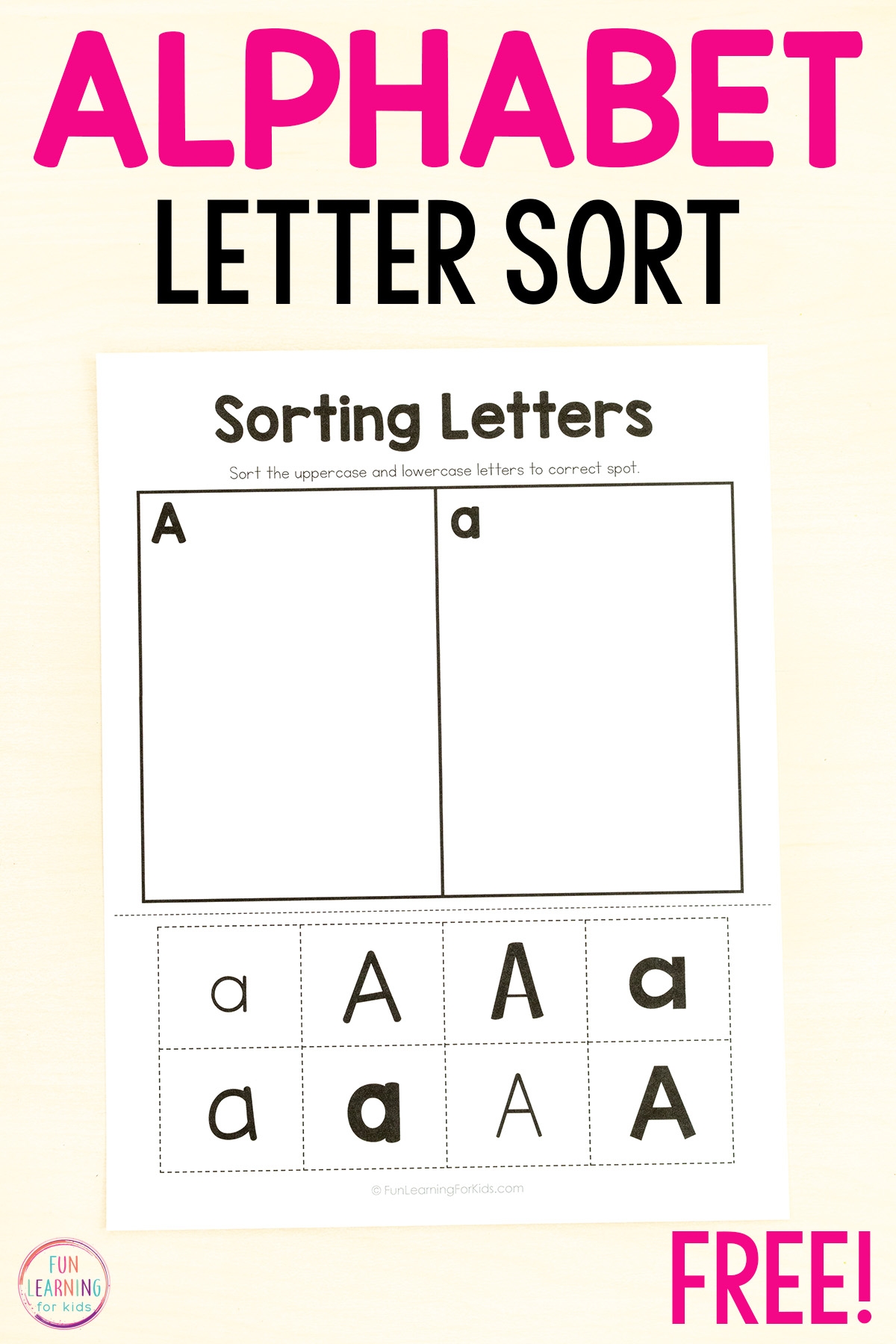 Alphabet Letter Sorting Worksheets