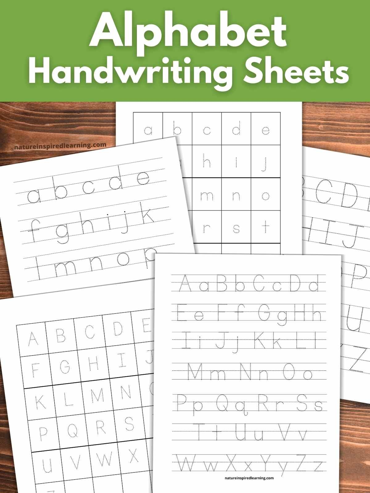 Alphabet Tracing Worksheets Printable Nature Inspired Learning Alphabet Tracing Worksheets Printable Nature Inspired Learning