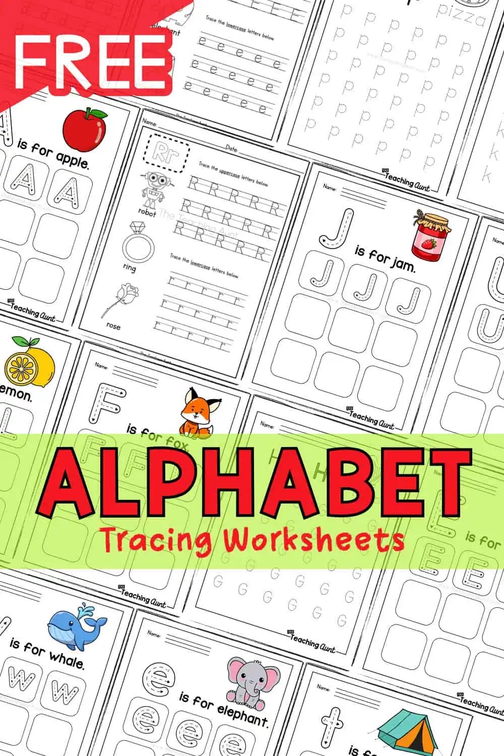 Alphabet Tracing Worksheets The Teaching Aunt