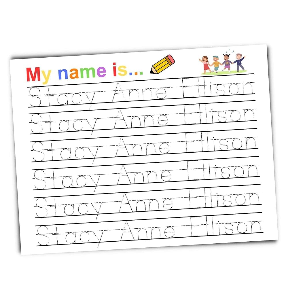 Amazon Personalized Name Tracing Worksheets Handwriting Practice Amazon Personalized Name Tracing Worksheets Handwriting Practice