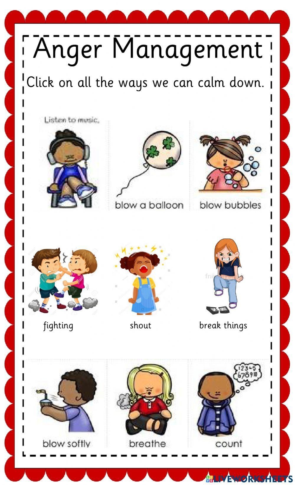 Anger Management Worksheets For Teens Worksheets Library