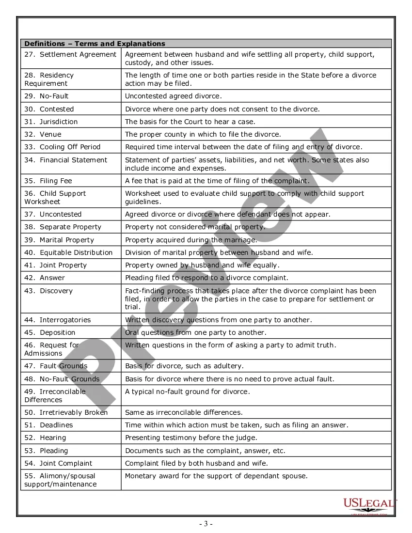 Arkansas Divorce Worksheet And Law Summary For Contested Or Uncontested Case Of Over 25 Pages Ideal Client Interview Form US Legal Forms