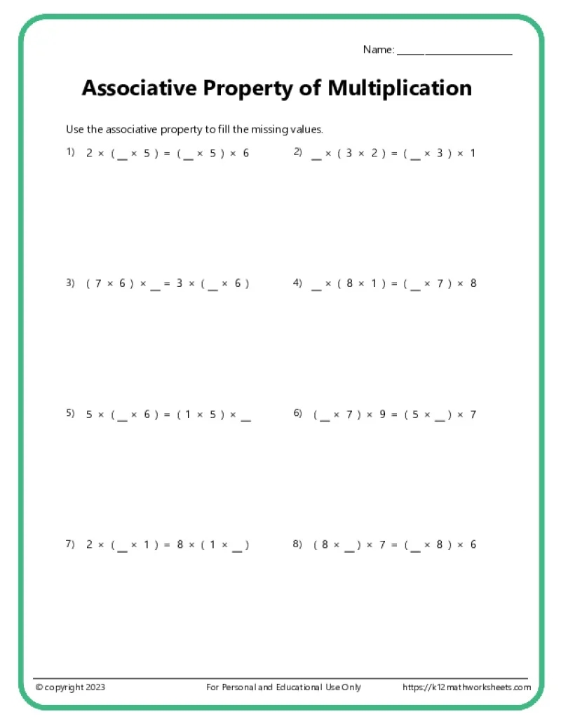 Multiplication Worksheets Grade 4 Printable