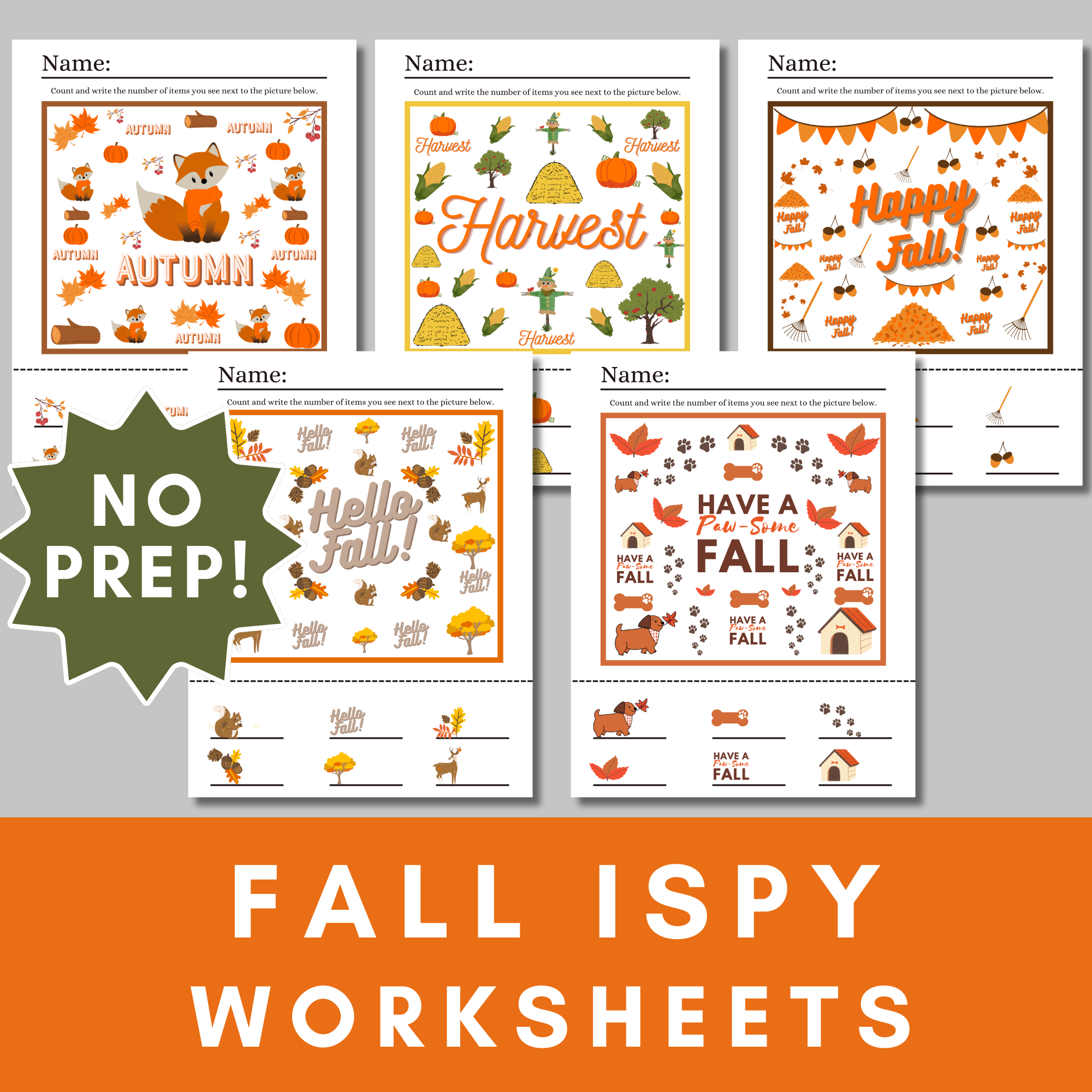 Autumn ISpy Printable Worksheet Fall Activities Made By Teachers