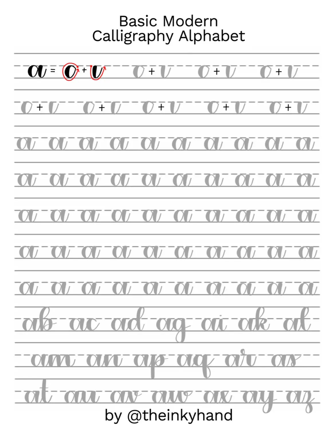 Free Printable Worksheets For Calligraphy