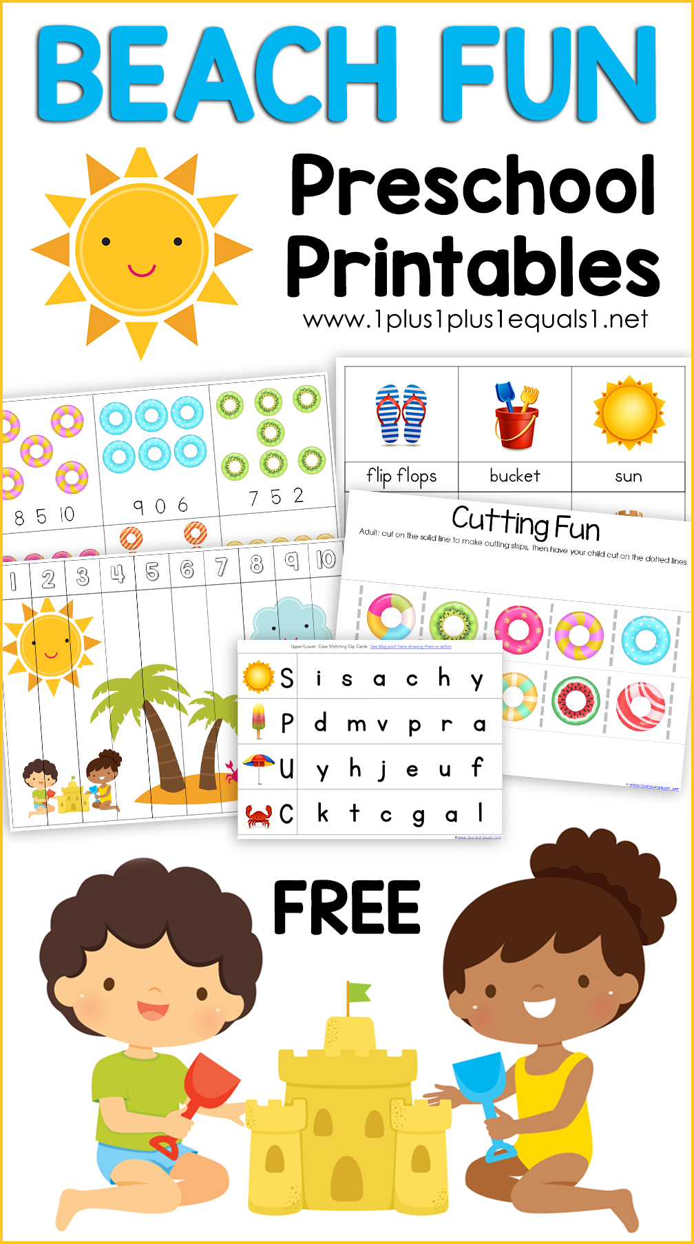 Beach Fun Preschool Printables 1 1 1 1