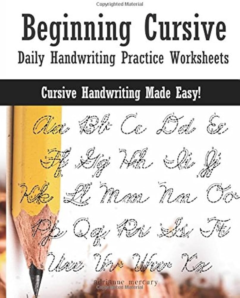 Cursive Printable Worksheets