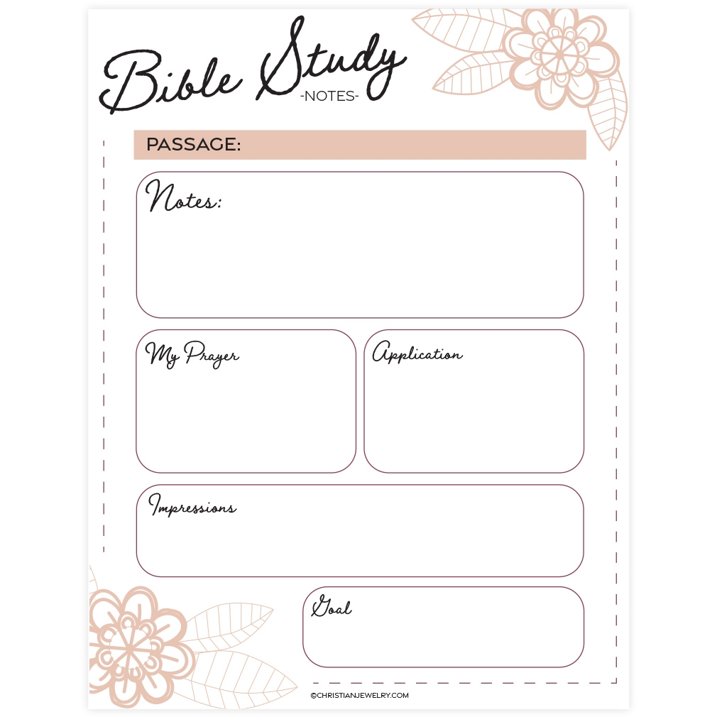 Free Printable Women's Bible Study Worksheets
