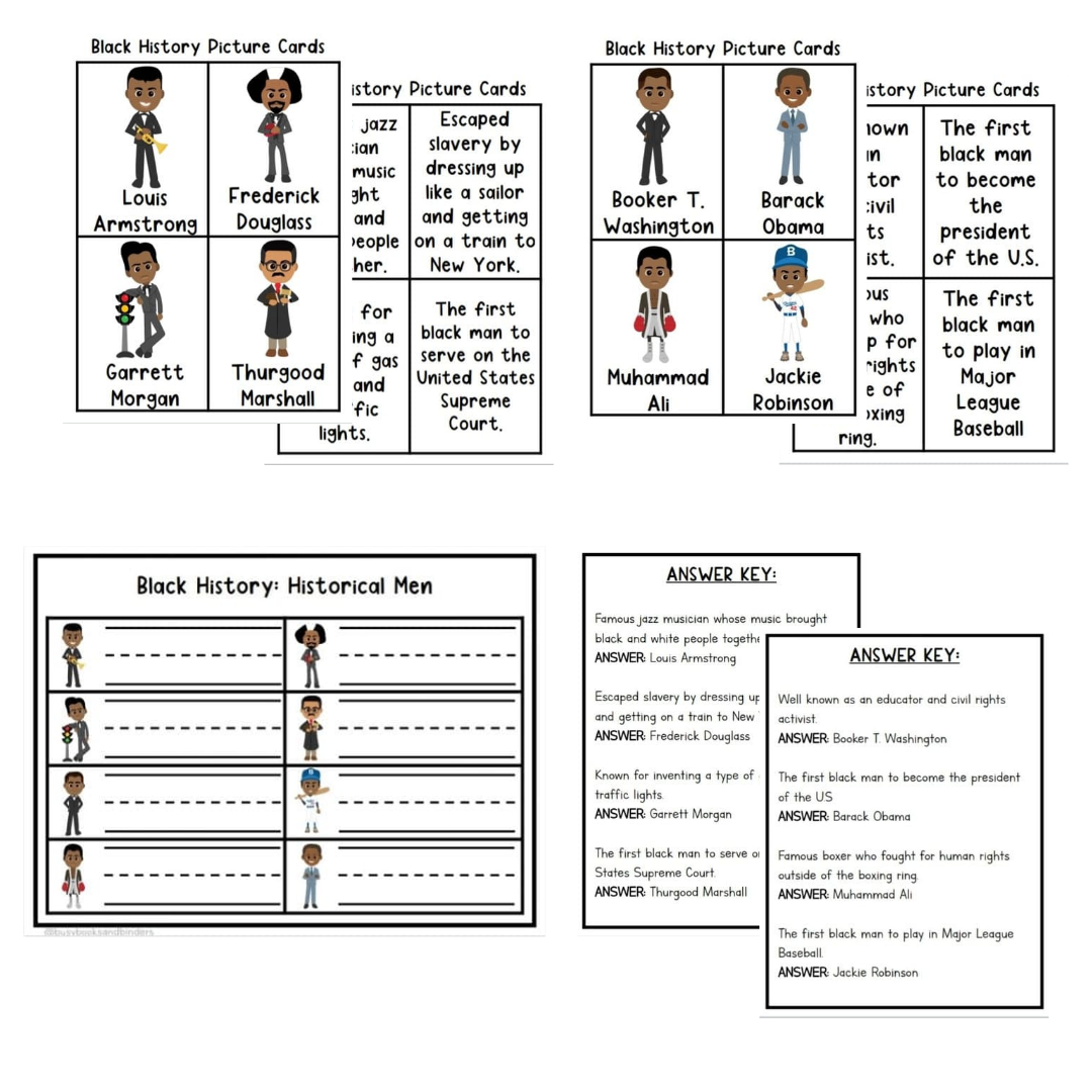 Black History Month Printable Worksheets