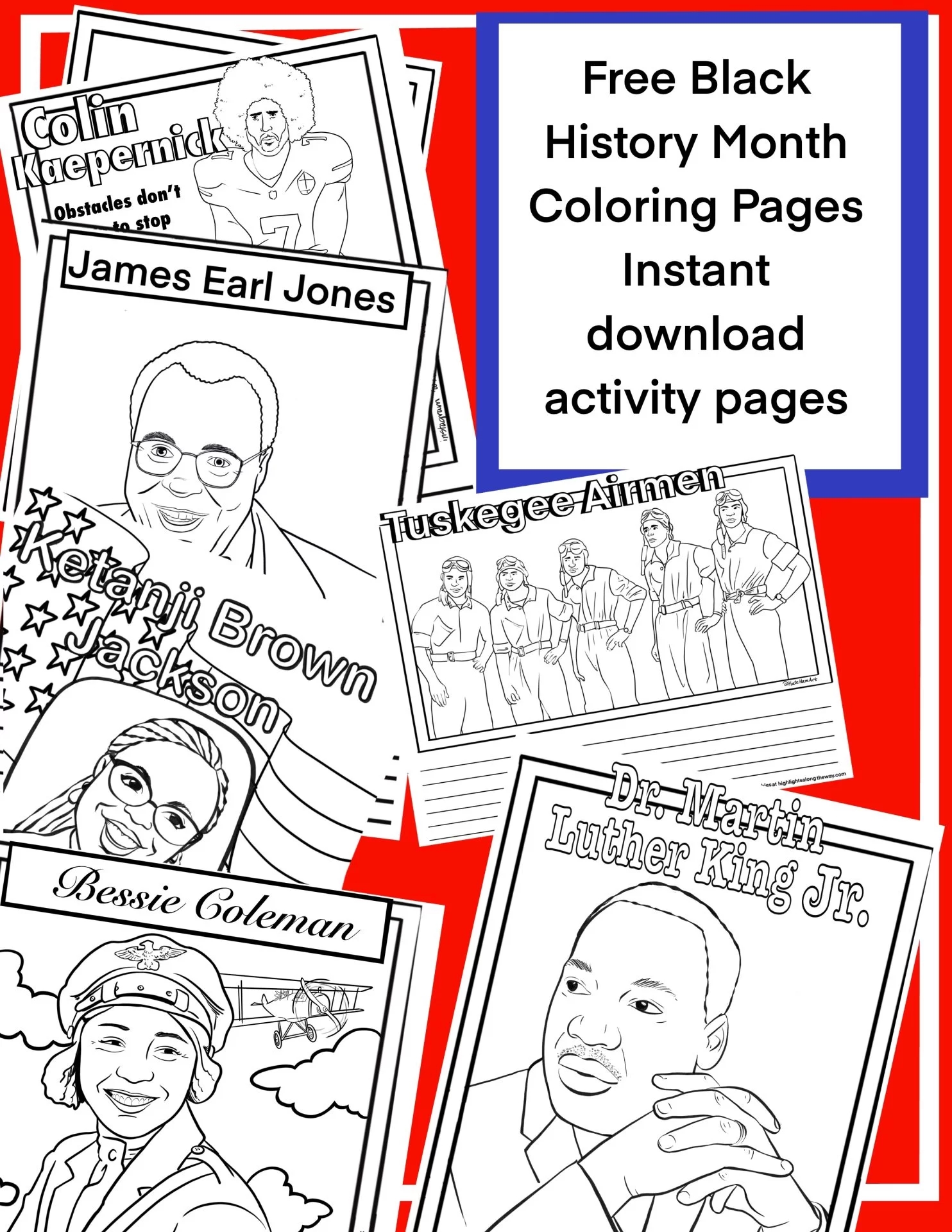 Black History Month Coloring Sheets Free Printable Collection