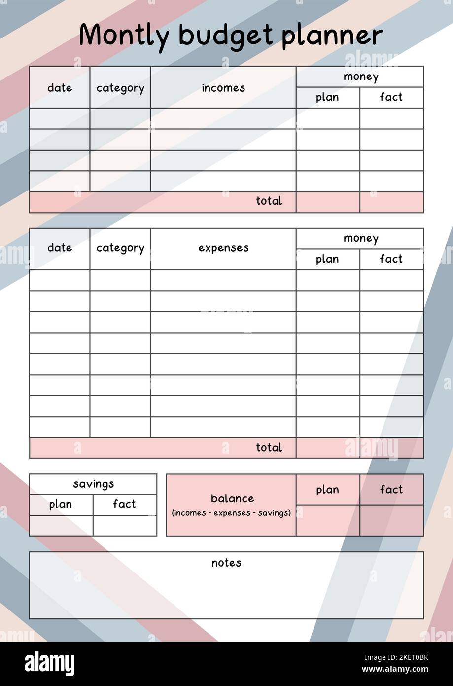 Budget Planner Monthly Template Page Financial Plan Of Incomes Expenses And Savings In Month Money Accounting For Family Or Business Vector Flar M Stock Vector Image Art Alamy Budget Planner Monthly Template Page Financial Plan Of Incomes Expenses And Savings In Month Money Accounting For Family Or Business Vector Flar M Stock Vector Image Art Alamy