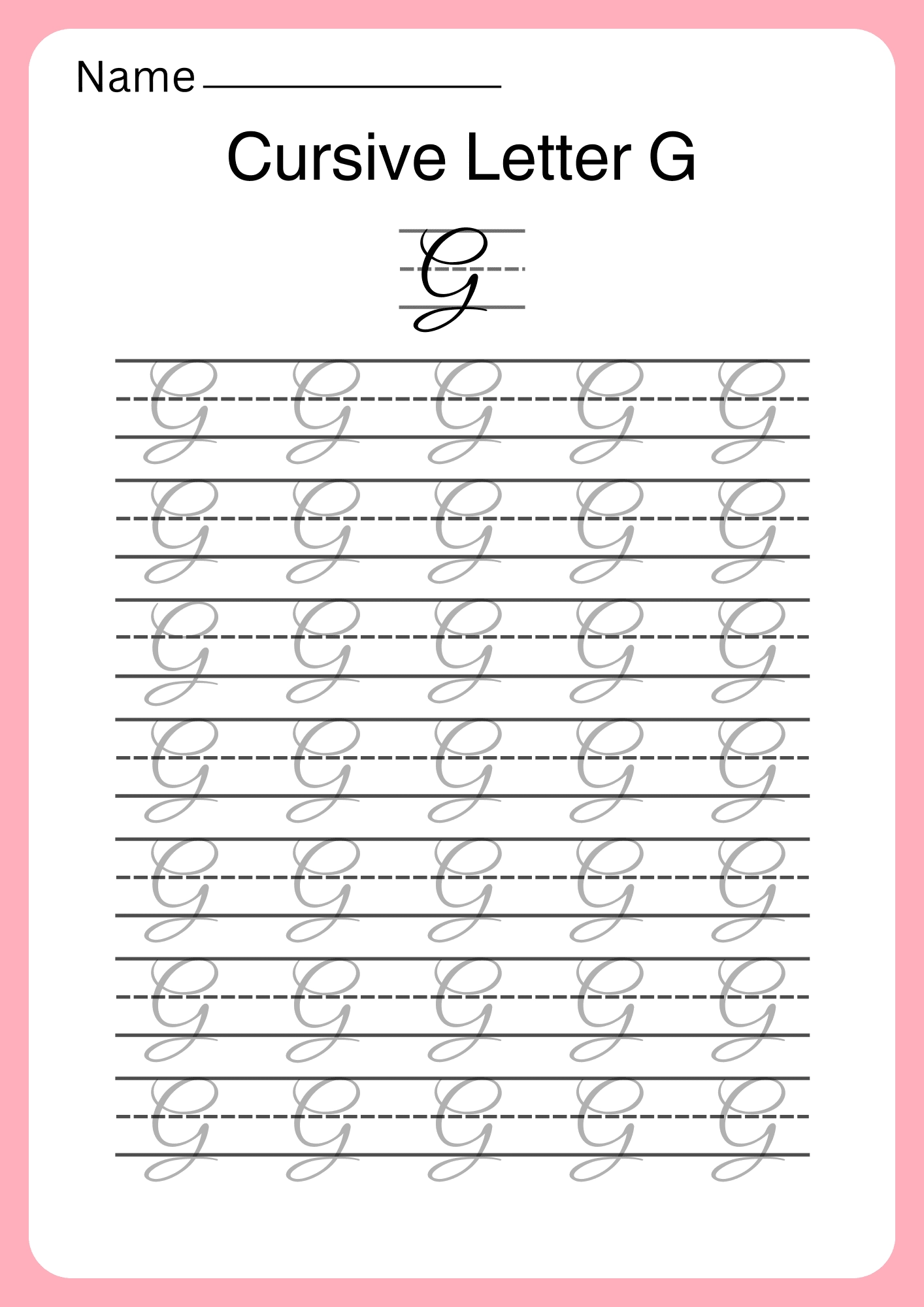 Capital Letters Cursive Writing Worksheets A To Z With PDF